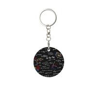 XDVPALNE Formule matematiche di equazioni matematiche, Portachiavi rotondo in metallo, Portachiavi in metallo Portachiavi Portachiavi Anello Portaoggetti Organizzatore 1 pz