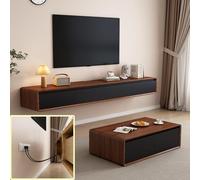 XDXINY Mobile per TV galleggiante, grandi ripiani galleggianti per TV, montaggio a parete, multi scomparto portaoggetti, console multimediale per TV, mobile sospeso sotto la TV, grande contenitore in