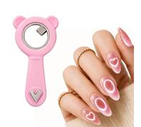XEAOHESY 1 magnete per unghie occhio di gatto, testa ad anello rosa a doppia testa con mini magnete quadrato e estremità a forma di cuore per effetto occhi di gatto buco nero e cuore