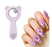 XEAOHESY 1 magnete per unghie occhio di gatto, testa ad anello viola a doppia testa con mini magnete quadrato e estremità a forma di cuore per effetto occhi di gatto buco nero e cuore