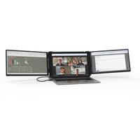 Xebec Tri-Screen 3 per Mac | Estensore schermo per laptop con adattatore DisplayLink incluso | Monitor portatile per laptop per MacBook Pro e Air | Due display USB-C 1080p | Plug and Play | Custodia