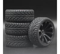 XEBRAD 1 Set 4 Pezzi Pneumatici da Corsa RC in Gomma for Auto su Strada, for HSP, for HPI, 1/10, for HSP, 94123/94122/94103/D4/D3 603 Tutti Pneumatico per Auto RC(601-8002)