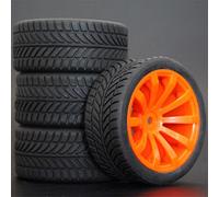XEBRAD 1 Set 4 Pezzi Pneumatici da Corsa RC in Gomma for Auto su Strada, for HSP, for HPI, 1/10, for HSP, 94123/94122/94103/D4/D3 603 Tutti Pneumatico per Auto RC(604-6085)