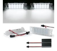 XEBRAD 2 pezzi senza errore lampade a luce targa a LED, for Fiat punto Tipo Doblo Egea 500X 600 Bravo Linea 500L, for Multipla Albea Marea Luce targa auto(18 SMD)