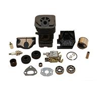 XEBRAD 38mm 40mm Cilindro Pistone Carburatore Cuscinetto Kit Paraolio Pezzi di Ricambio for Motosega, for Husqvarna, 136 137 141 142 Kit carburatore a 2 Tempi(142 40MM)