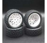 XEBRAD 4 Pezzi 1/10 off Road Buggy Cerchione Pneumatico Pneumatici, for HSP, for HPI, for Redcat, di scorta, for HSP, 94166/94170/94107 66015all Pneumatico per Auto RC(White)