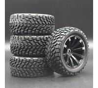 XEBRAD 4 Pezzi 75mm Cerchio in Gomma Fuoristrada for Auto da Arrampicata e Pneumatici esagonali, for HSP, for HPI, componenti 1:10 Pneumatico per Auto RC(601-7004)