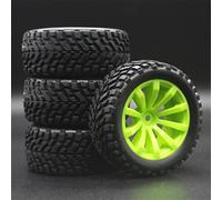 XEBRAD 4 Pezzi 75mm Cerchio in Gomma Fuoristrada for Auto da Arrampicata e Pneumatici esagonali, for HSP, for HPI, componenti 1:10 Pneumatico per Auto RC(603-7004)