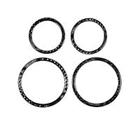 XEBRAD 4 pezzi adesivi for anello di rivestimento dell'altoparlante audio in fibra di carbonio decorazione serie 3 E46 M3 1998-2005 Rivestimento per altoparlanti auto