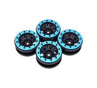 XEBRAD 4 Pezzi AX-619 1. Cerchioni da 9 Pollici mozzo Beadlock 1/10 RC Rock Crawler, for Axial, SCX10 90046 D90 D110, for Traxxas, TRX-4 Pneumatico per Auto RC(Blue)