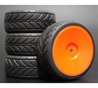 XEBRAD 4 Pezzi di Pneumatici da Corsa RC in Gomma for Auto su Strada, for HSP, for HPI, 901 all 1/10, for HSP, 94123/94122/94103/D4/D3 Pneumatico per Auto RC(901R-6086)