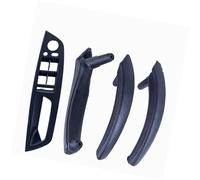 XEBRAD 4 pezzi set LHD RHD struttura in fibra di carbonio auto sinistra destra interna porta maniglia rivestimento, for BMW, E70 E71 X5 X6 Maniglia per pannello porta interno auto(LHD-Black-Hige)