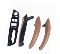 XEBRAD 4 pezzi set LHD RHD struttura in fibra di carbonio auto sinistra destra interna porta maniglia rivestimento, for BMW, E70 E71 X5 X6 Maniglia per pannello porta interno auto(LHD-Brown-Standard)