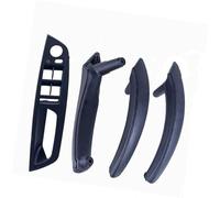 XEBRAD 4 pezzi set LHD RHD struttura in fibra di carbonio auto sinistra destra interna porta maniglia rivestimento, for BMW, E70 E71 X5 X6 Maniglia per pannello porta interno auto(LHD-Black-Standard)