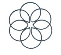 XEBRAD 6 pz/Lotto 51mm * 1.2mm Anello pistone Universale, for Husqvarna, &, for STIHL, Motosega 1.2MM Spessore Cilindro di qualità Riparazione Parti da Giardino Anello del pistone della Motosega