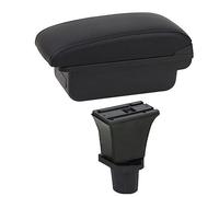 XEBRAD Accessori auto, for Fiat, 500, for CRONOS, for 500c Dolcevita Box bracciolo auto Console centrale Scatola portaoggetti USB Bracciolo per auto(BLACK B1 Black Line)