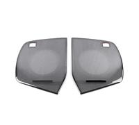 XEBRAD Auto Car Altoparlante Copertura In Acciaio Porta Altoparlante Suono Pad Trim Adesivo Accessori Interni, for Toyota, Vellfire AH30 2016-2020 Rivestimento per altoparlanti auto(Black With Logo C)