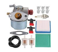 XEBRAD Carburatore Filtro Aria Tubo Carburante Motore Falciatrice Motozappa, for Tecumseh, 640017 Kit carburatore a 2 Tempi