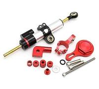 XEBRAD CNC in alluminio regolabile, YZF R6 2006-2017/ R1 2009-2012, kit di montaggio staffa ammortizzatore sterzo for motocicli Unità di controllo della guida della motocicletta(BLACK 4)