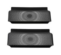 XEBRAD Colonna anteriore Tetto Corno Cappuccio Modello 3 Copertura altoparlante Paillettes decorative, for Tesla, Modello 3 2019 2020 Accessori Rivestimento per altoparlanti auto(Under seat Black)