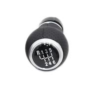 XEBRAD Copri bagagliaio con leva del pomello del cambio for auto in argento a 5 velocità a 6 velocità, for VW, for Golf, 5 MK5 R32 GTD GTI 2004-2009 Copertura cuffia cambio(BLACK R123456 gear knob)