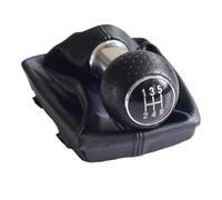XEBRAD Copri pomello cambio 5/6 velocità, for A4 8E B6 B7 2000-2008 Leva del bastone Pallamano Ghetta in pelle Accessori for auto Copertura cuffia cambio(BLACK 5R Speed-Black)