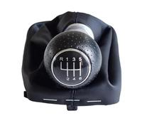 XEBRAD Copri pomello leva cambio manuale, for A3 S3 2001-2003 Ghetta BootCar 5 6 velocità Car Styling Case Collar Copertura cuffia cambio(BLACK 6 Speed-Silver)