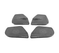 XEBRAD For Civic, Hatchback 2020 2021 Inossidabile Porta Interna Altoparlante Audio Stereo Anello di Copertura Suono Cornice Decorazione Trim Rivestimento per altoparlanti auto(Black-01)