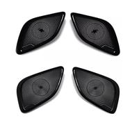 XEBRAD For Mercedes-Benz, EQE V295 SUV 2023 2024 Altoparlante Audio in acciaio inossidabile Pannello porta Altoparlante Copertura Trim Accessori interni Rivestimento per altoparlanti auto(Schwarz)