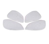 XEBRAD For Mitsubishi, Eclipse Cross 2018-2022 In Acciaio Auto Pannello Porta Altoparlante Pad Suono Altoparlante Copertura Trim Cornice Adesivo Accessorio Rivestimento per altoparlanti auto(Silver)