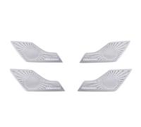 XEBRAD For Skoda, for Karoq, 2018 2019 2020 Auto-styling in acciaio inox Car Door Audio Altoparlante Copertura Decorativa Trim adesivo 3D Rivestimento per altoparlanti auto(Sliver-01)