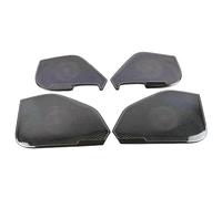 XEBRAD For VW, Golf, Mk7 7.5 2013-2020 In Acciaio Inox Pannello Porta Altoparlante Pad Altoparlante Copertura Trim Cornice Adesivo Accessori Rivestimento per altoparlanti auto(Schwarz)