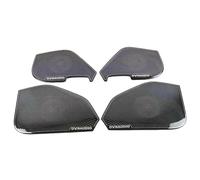 XEBRAD For VW, Golf, Mk7 7.5 2013-2020 In Acciaio Inox Pannello Porta Altoparlante Pad Altoparlante Copertura Trim Cornice Adesivo Accessori Rivestimento per altoparlanti auto(Schwarz)