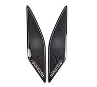 XEBRAD For VW, Golf, Mk7 7.5 2013-2020 In Acciaio Inox Pannello Porta Altoparlante Pad Altoparlante Copertura Trim Cornice Adesivo Accessori Rivestimento per altoparlanti auto(Black-02)