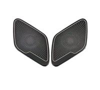XEBRAD For VW, Golf, Mk7 7.5 2013-2020 In Acciaio Inox Pannello Porta Altoparlante Pad Altoparlante Copertura Trim Cornice Adesivo Accessori Rivestimento per altoparlanti auto(Black-03)