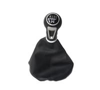 XEBRAD Leva del pomello del cambio for auto, ghetta, collare, copri bagagliaio, in pelle, for Seat, IBIZA IV Copertura cuffia cambio(BLACK 5 speed set)