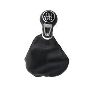XEBRAD Leva del pomello del cambio for auto, ghetta, collare, copri bagagliaio, in pelle, for Seat, IBIZA IV Copertura cuffia cambio(BLACK 6 speed set)