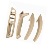 XEBRAD LHD RHD Interni auto Porta interna Maniglia in pelle Staffa Trim Cover, for BMW, E70 E71 X5 X6 2007-2013 Accessori Maniglia per pannello porta interno auto(LHD-Beige-Standard)