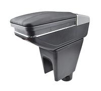 XEBRAD Modifica del bracciolo della scatola di interfaccia for riporre l'auto nel bracciolo in pelle, for Chevrolet, Spark III, for DAEWOO, Matiz 2010-2014 Bracciolo per auto(Black thread)