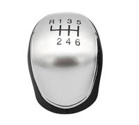 XEBRAD Pomello del cambio a 5/6 velocità, ghetta for leva di avvio, copertura for pallamano, for Ford, for Mondeo, 4 IV Mk4 2007-2014 Copertura cuffia cambio(BLACK 6 Speed Silver Knob)