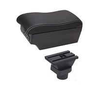 XEBRAD Scatola bracciolo con portabicchieri USB, for la modifica della custodia della console centrale del poggiagomito del bracciolo Liana Bracciolo per auto(BLACK C3 7 USB)