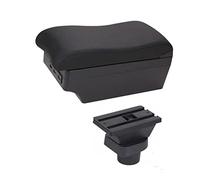 XEBRAD Scatola bracciolo con portabicchieri USB, for la modifica della custodia della console centrale del poggiagomito del bracciolo Liana Bracciolo per auto(BLACK C1 7 USB)