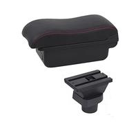 XEBRAD Scatola bracciolo con portabicchieri USB, for la modifica della custodia della console centrale del poggiagomito del bracciolo Liana Bracciolo per auto(BLACK A2 No USB)