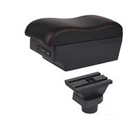 XEBRAD Scatola bracciolo con portabicchieri USB, for la modifica della custodia della console centrale del poggiagomito del bracciolo Liana Bracciolo per auto(BLACK C2 7 USB)