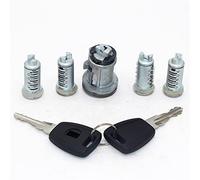 XEDLAMP 5 pezzi set completo serratura bagagliaio porta accensione con chiavi a lama GT15R cilindro cilindrico, for Fiat, Punto Panda Stilo 2001-2010 3040Z-10 Cilindro serratura portiera auto