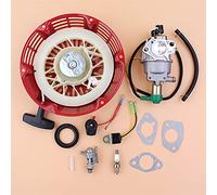 XEDLAMP Avviamento a Strappo Carburatore Olio Alert Rubinetto Paraolio Kit Motore A Benzina Generatore for GX340 GX390 188F 11HP 13HP 28400-ZE3-W01ZP 16100-Z5L-F11 Avviamento a Strappo per Tosaerba