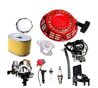 XEDLAMP Carburatore Recoil Starter Bobina di accensione Candela Filtro Carburatore Carb Kit Motore for GX160 5.5HP Avviamento a Strappo per Tosaerba