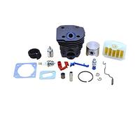 XEDLAMP Kit guarnizione filtro aria carburante cilindro pistone 44MM, for Husqvarna, 340 345 350 353 pezzi di ricambio for motosega da giardino Cilindro per tosaerba