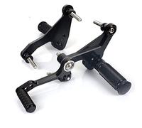 XEDLAMP Pedane Arretrate Poggiapiedi CBR1000RR Fireblade 2004 2005 2006 2007 2008 2009 2010 2011 2012 2013 2014 2015 2016 CBR 1000 RR ABS 2009-2016 Pedale per moto(Schwarz)