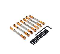 XEDLAMP Pezzi di ricambio in metallo aggiornati 1876 1877 1878 1879 Tiranti anteriori/posteriori Set di aste sterzo Assemblea di gruppo, for WLtoys Ammortizzatore per macchinina giocattolo(Yellow)